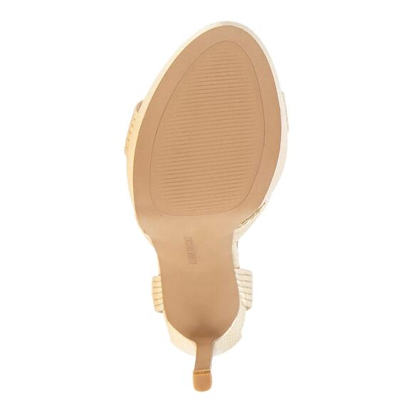 Kenneth Cole Women's Nadine Strappy Platform Sandals Gold Snake Size 8 - Picture 5 of 5